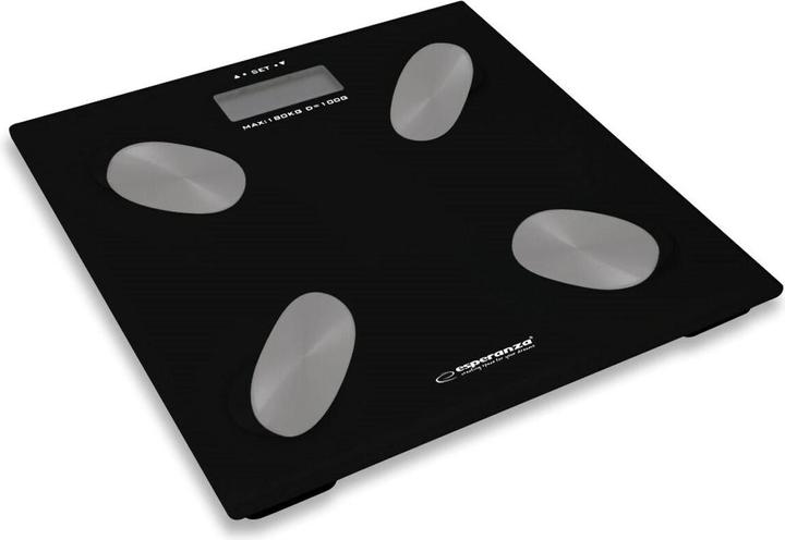 Esperanza EBS022K Personenwaage Elektronische Personenwaage Quadratisch Schwarz (180 kg)