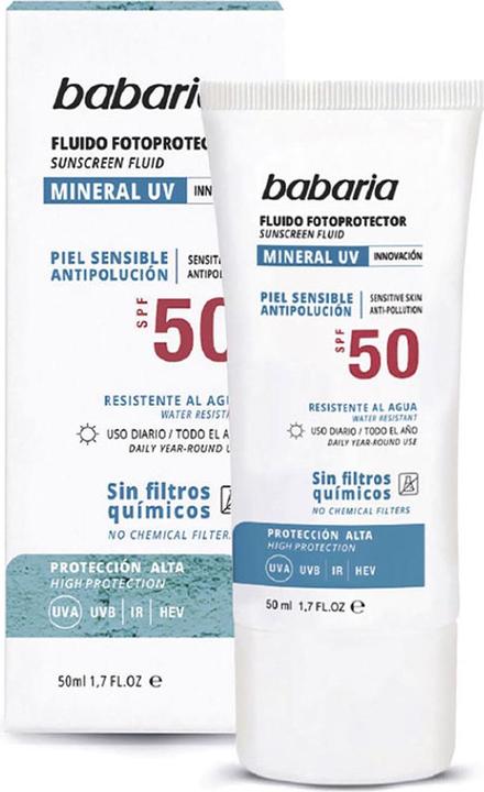 Immagine prodotto Babaria Sol Facial Fluido Mineral Photoprotector Fp50 50ml (Crema solare viso, SPF 50, 50 ml)
