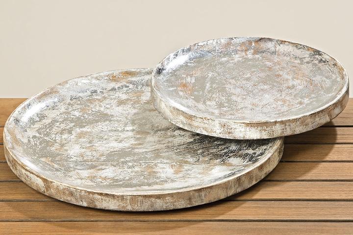 Produktbild Boltze Home Boltze Cynti Deko-Teller Mango weiss 30 cm (30 x 30 cm)