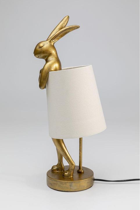 Actual product image Kare Design Table lamp Animal Rabbit Gold / White 50cm (E14)