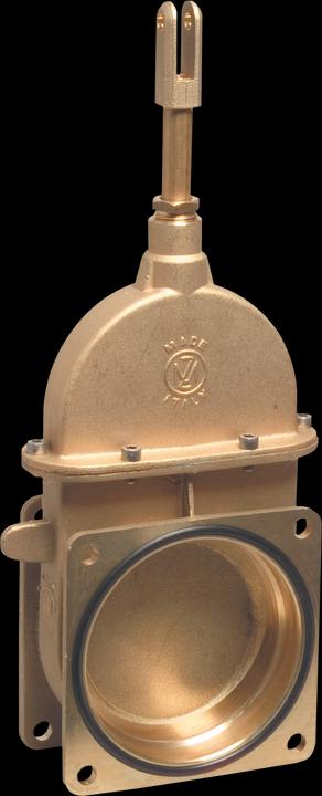 Produktbild Gülleschieber Messing 8" Quadratflansch 1,5bar Typ 0074
