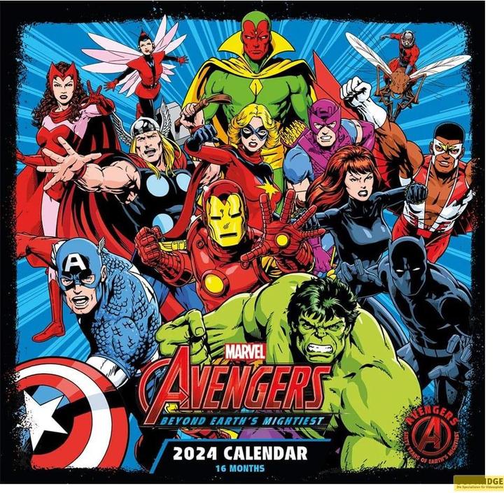 Produktbild Pyramid Marvel Kalender 2024 Avengers (30 x 30 cm, Englisch)