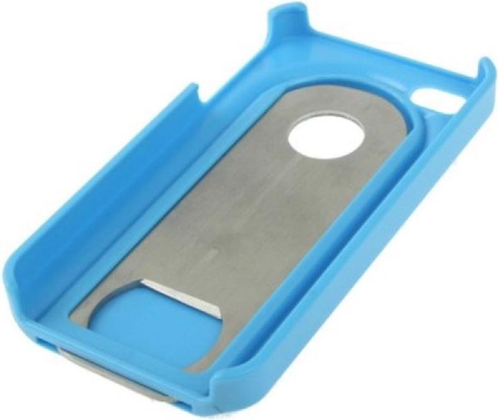 Actual product image König Design Protective Cover Hard Case Bottle Opener Case for Mobile iPhone 4 & 4S Blue (Apple iPhone 4, G4s)