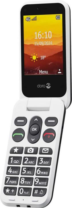 Produktbild Doro Leva L30, Clamshell, Single SIM, 7,11 cm (2,8"), 2 MP, 1150 mAh, Schwarz, Weiss (2.80", 2 Mpx, 4G)