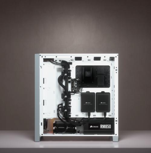 Produktbild Corsair iCUE 4000X RGB Mid-Tower White-Gehäuse aus gehärtetem Glas (ATX, mATX, Mini-ITX, E-ATX)