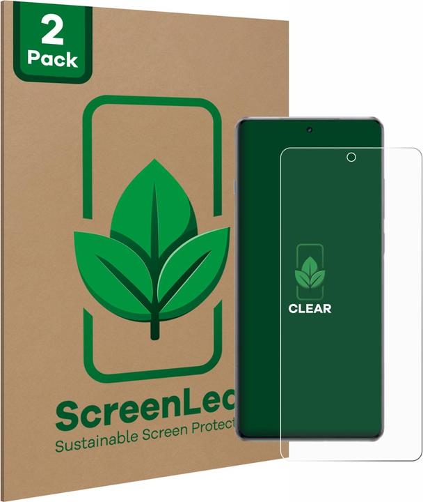 Actual product image ScreenLeaf Screen Protector sustainable Screen Protection, clear, anti-scratch (2 Piece, OnePlus 13R)