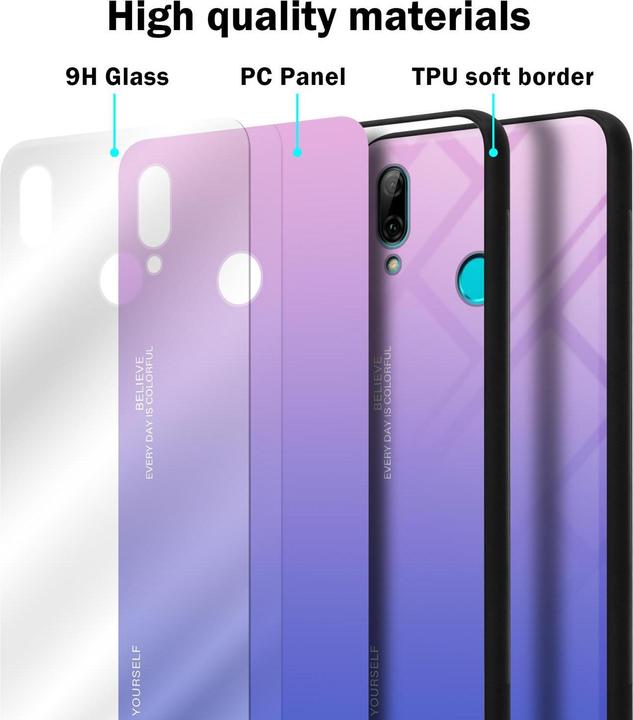 Produktbild Cadorabo TPU 2 Farben Glas Cover (Huawei P Smart (2019))