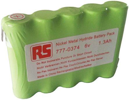 Actual product image Rs Pro NiMH AA x 5 1300mAh 6V Pack (5 pcs., AA, 1300 mAh)