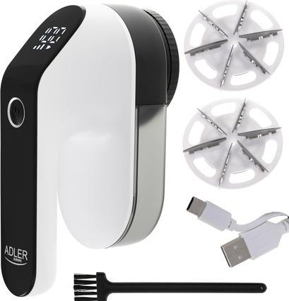 Produktbild Adler | Lint remover LCD | AD 9618 | White/Black | Rechargeable battery