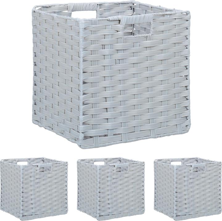 Produktbild Relaxdays 4x Aufbewahrungskorb (4 x, 32 x 30 x 31 cm)