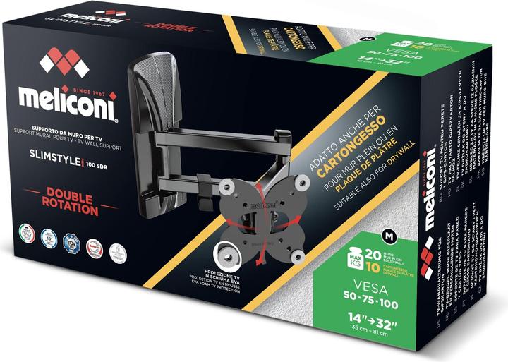 Actual product image Meliconi LCD TV Wall Bracket (Wall, 32", 20 kg)
