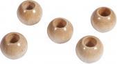 Rayher Wooden beads, polished, 15 mm ø, natural, 25 piece
