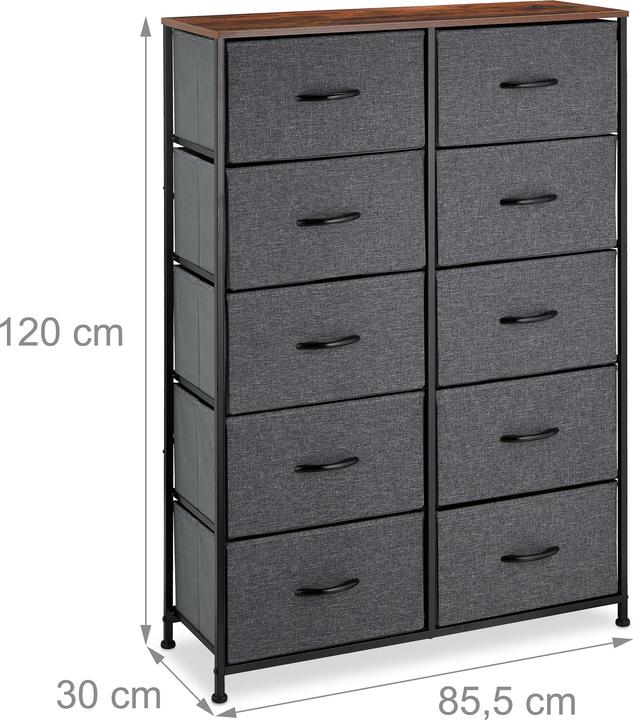 Immagine prodotto Relaxdays Cassettiera (85,5 x 30 x 120 cm)
