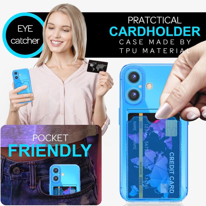 Image du produit Nalia Transparent Transparent Silicone Porte-cartes (Apple iPhone 16)