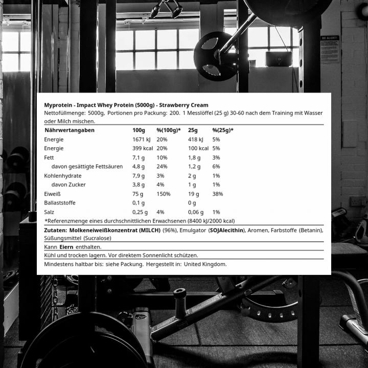 Actual product image MyProtein Impact Whey Protein (5000g bag) (Strawberry, 1 pcs., 5000 g)