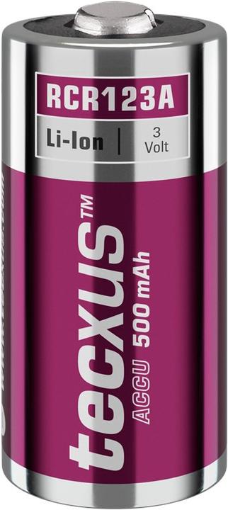Actual product image Tecxus RCR123 rechargeable battery - 500 mAh, 4 pcs. carton (4 pcs., RCR123A, 500 mAh)
