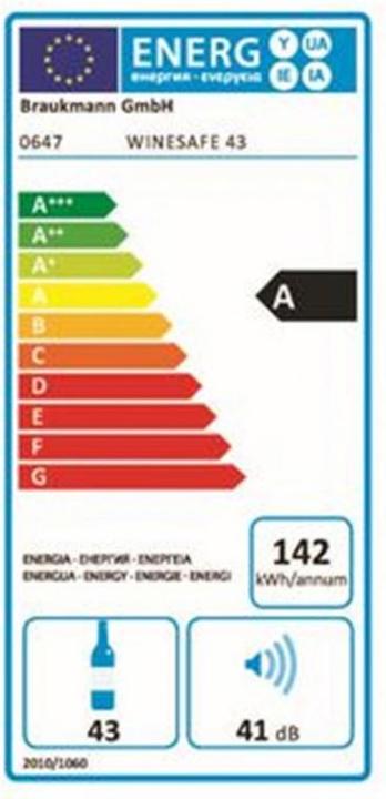 Energie-Label Caso Wine Safe 43