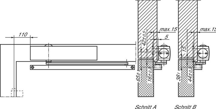 Actual product image Geze Door closer TS 5000, EN 2-6, with guide rail, without hold-open device, white
