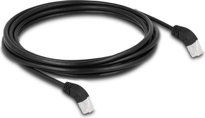 Actual product image Delock Patch cord 45° top angled Cat 6A, S/FTP, 3 m, Black (S/FTP, CAT6a, 3 m)