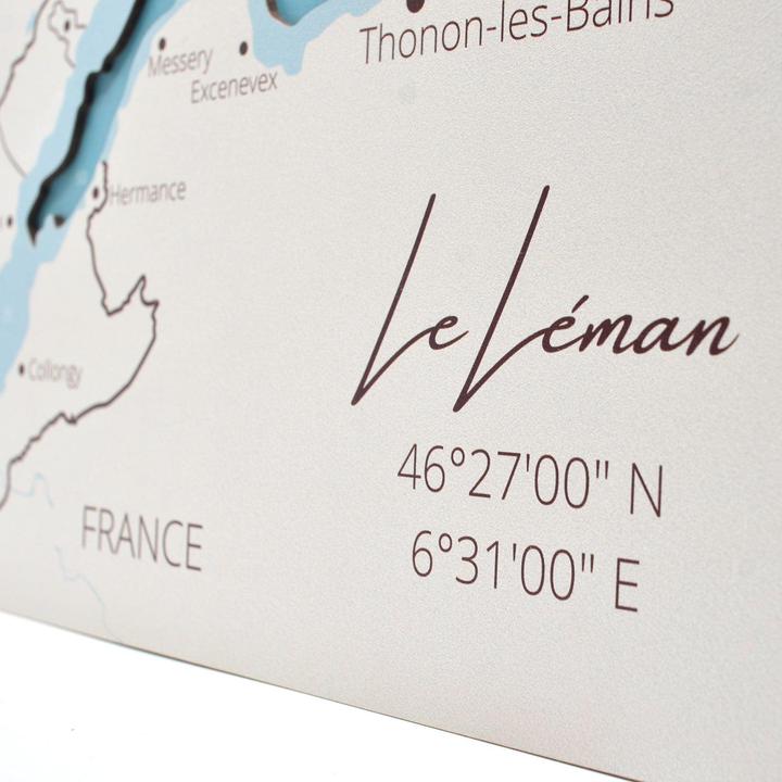 Image du produit Enjoy The Wood Le Léman - Carte marine en bois (30 x 45 cm)