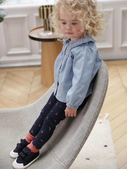 Image du produit Vertbaudet Blouse bébé en denim léger personnalisable (62)