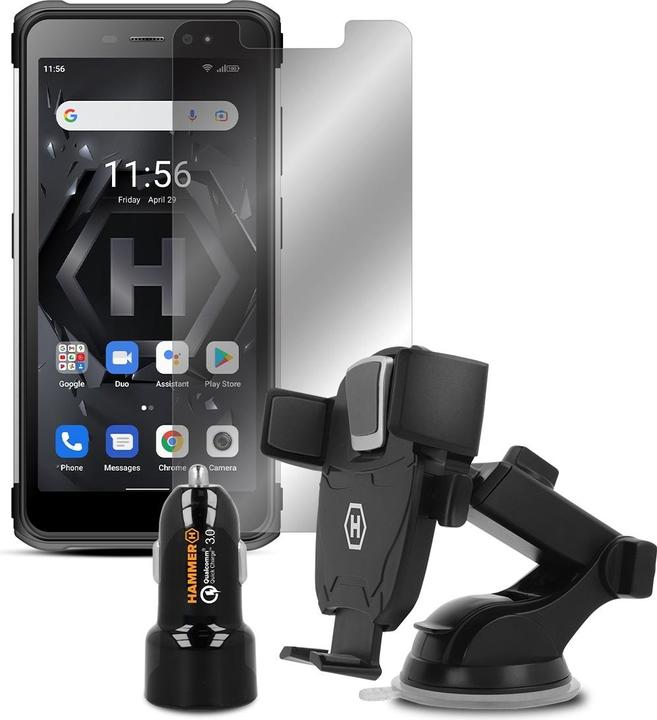 Myphone Hammer Iron 4 Dual silver Extreme pack (32 GB, Schwarz, 7.20", Dual SIM, 13 Mpx)