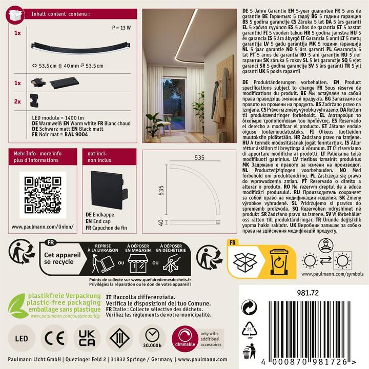Productafbeelding Paulmann Linion lichtkanaalsysteem Lichtkanaal (1400 lm)