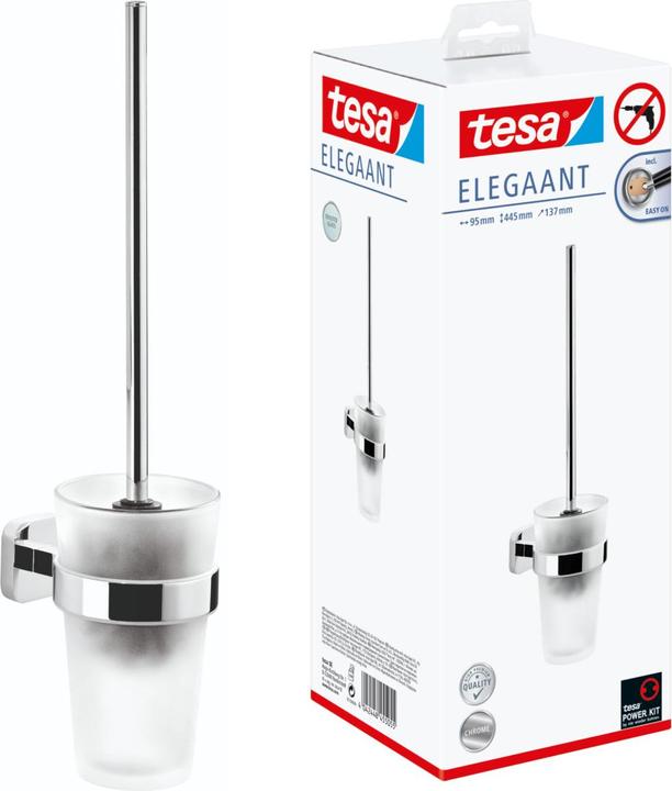 Produktbild tesa ELEGAANT WC-Bürstengarnitur inkl. Klebelösung ohne Bohren