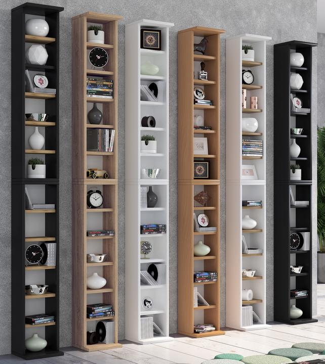 Image du produit VCM Armoire DVD CD (21 x 20 x 180 cm)