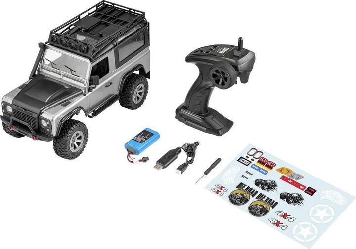 Produktbild Reely Silber Brushed 1:16 RC Einsteiger Modellauto Elektro Crawler Allradantrieb (4WD) RtR 2,4GHz I (RTR Ready-to-Run)