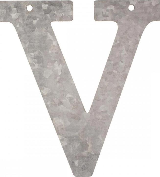 Actual product image Glorex Metal letter galvanised V