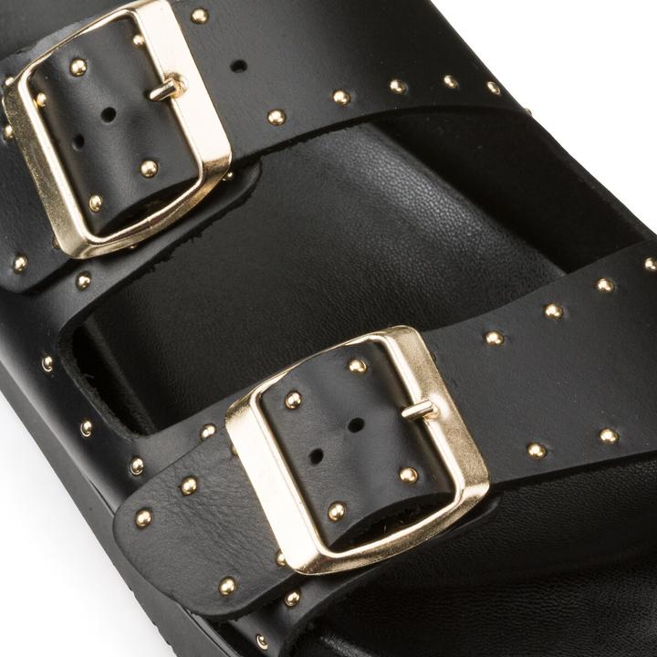 Produktbild La Redoute Collections Lederpantoletten mit Metallnieten (36)
