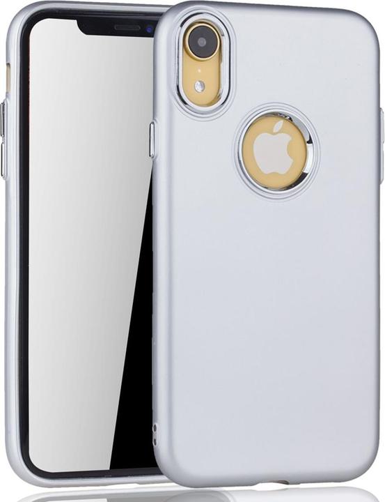 Produktbild König Design Apple iPhone XR Hülle Handyhülle Handy Schutz Case Cover Bumper Schale in Silber (Apple iPhone XR)