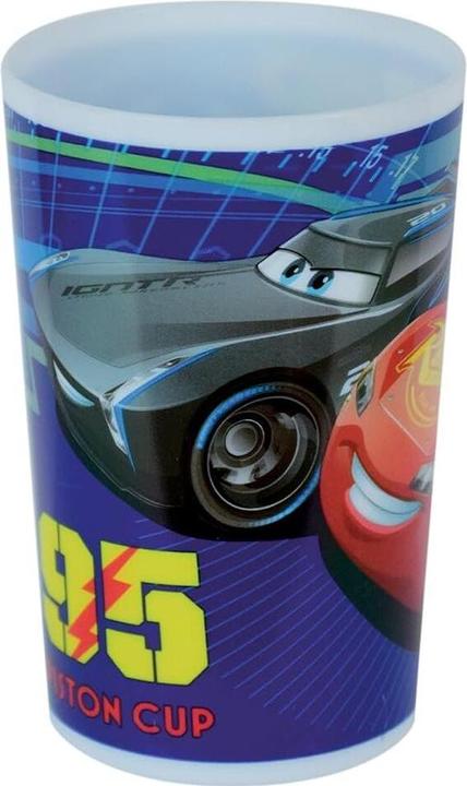 Produktbild geschirrset glas suppenteller, glas strohhalm, 2 sätze kinderbesteck jemini disney cars