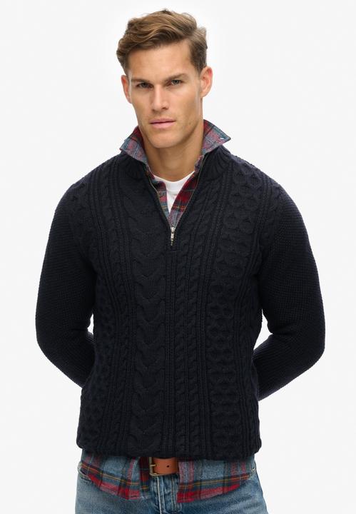 Actual product image Superdry half-zip knit weater uperdry jacob cable (S)