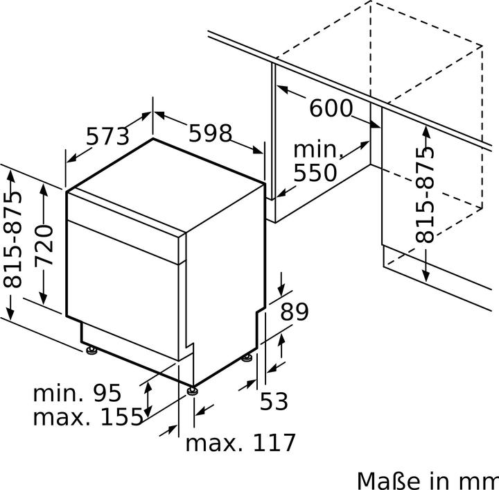 Image du produit Bosch Hausgeräte Lave-vaisselle encastr. sous plan trav.