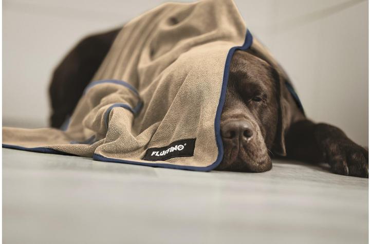 Actual product image Fluffino Dog towel set, beige / blue, L (Dog)
