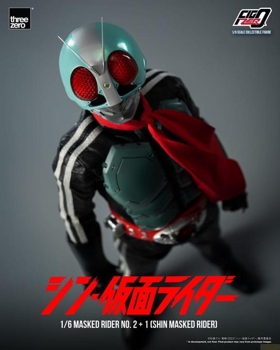 Actual product image ThreeZero Kamen Rider FigZero action figure 1/6 Masked Rider No.2+1 (Shin Masked Rider) 32 cm