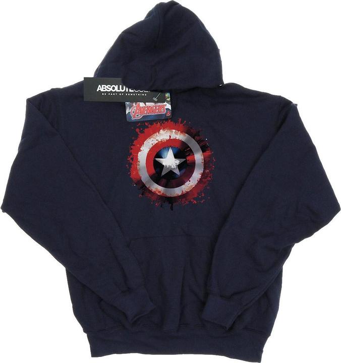 Actual product image Boys Avengers Captain America Art Shield Hoodie (140, 146)