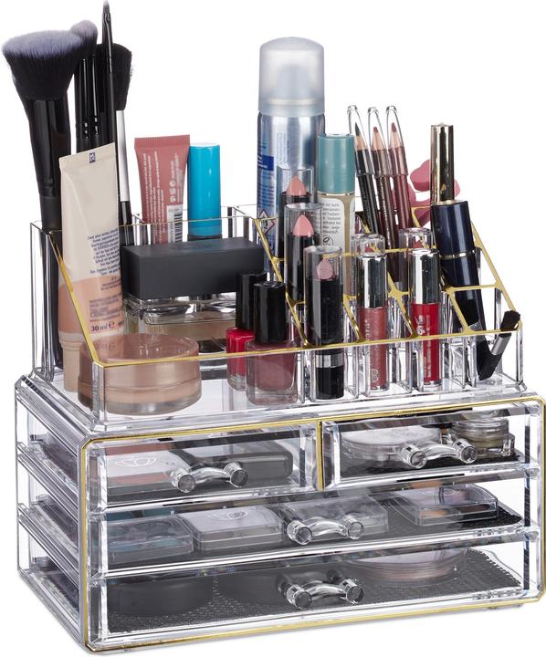 Actual product image Relaxdays Makeup Organizer with 4 Drawers