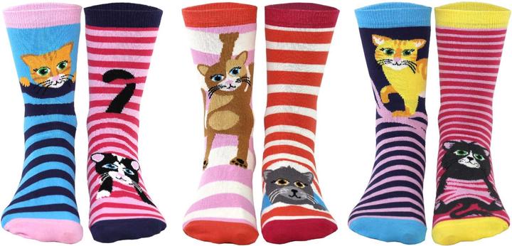 United Oddsocks Feline Good (3er Pack, 37 - 42)