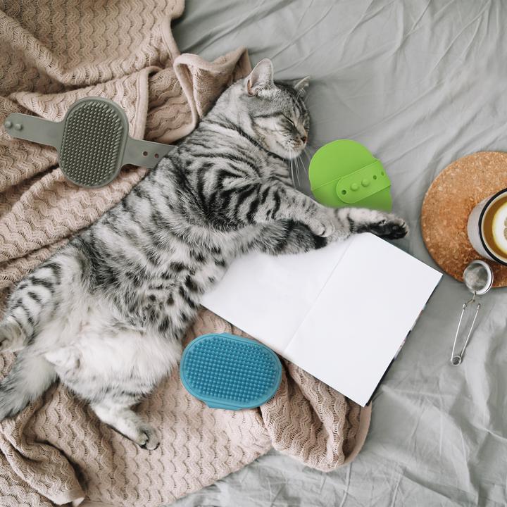 Actual product image Relaxdays 3x Dog Massage Brush (Dog, Cat)