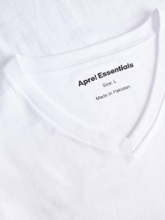 Image du produit Aprel Lot de 3 T-shirt uni col V T-shirt (XL)