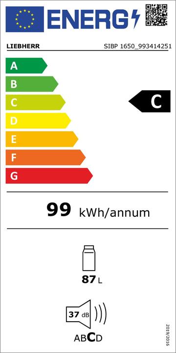 Energy Label Liebherr Sibp 1650-21 (87 l)