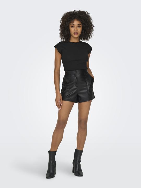 Produktbild Only Baggy Fit Mittlere Taille Shorts Kunstledershorts (L)