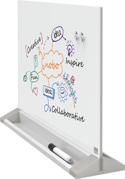 Actual product image Nobo Desktop Board magnetic 1905265 white brilliant (60 x 43 cm)