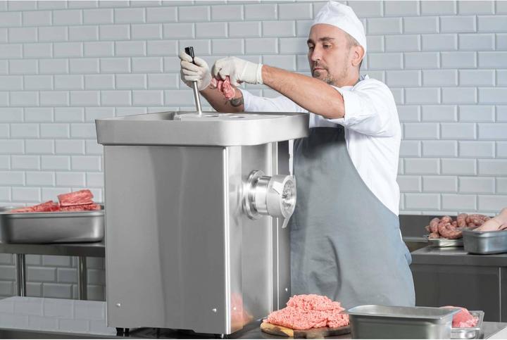 Immagine prodotto Royal Catering Tritacarne elettrico - acciaio inossidabile - 800 kg / h - con funzione “riavvolgimento”