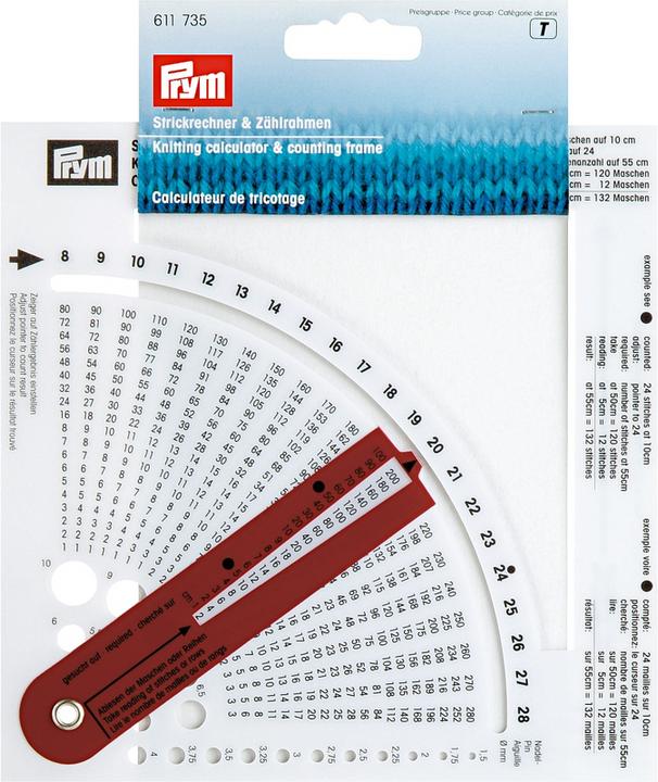 Immagine prodotto Prym Calcolatrice per maglieria con scheda per il conteggio