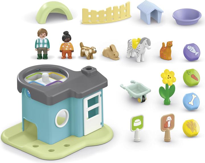 Produktbild Playmobil Tierpension mit Futterspen (71690, Playmobil 1.2.3)
