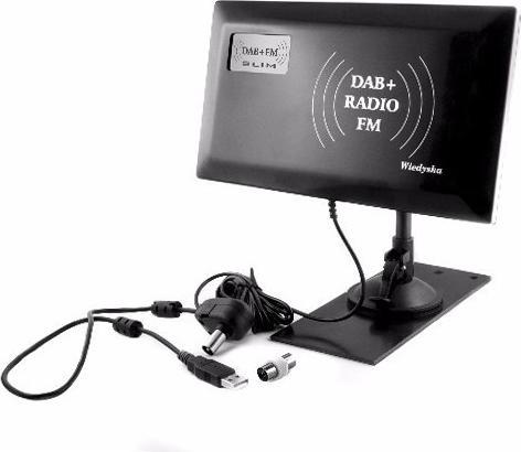Productafbeelding INNE Radio TV Antenne DAB + FM Slim (Platte antenne, 33 dB, DAB/DAB+)